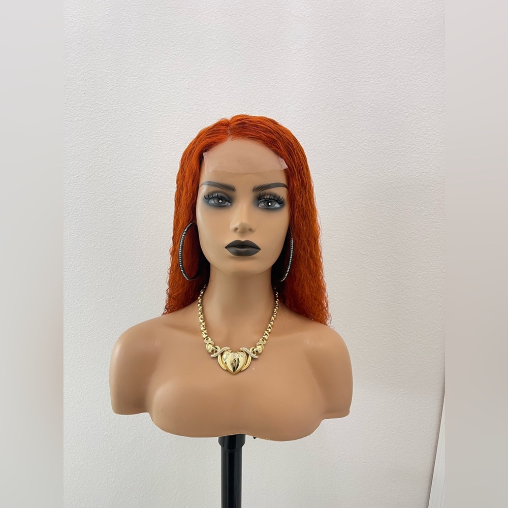 18” 4x4 Transparent Lace, Custom Colored, Human Hair, Closure wig, Has Combs & a